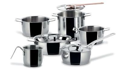 Alessi Pannenset Pots&Pans - AJM100S9 - door Jasper Morrison - 6 Delig