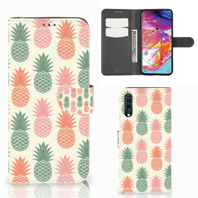 Samsung Galaxy A70 | Book Cover | Ananas | Portemonnee hoesje