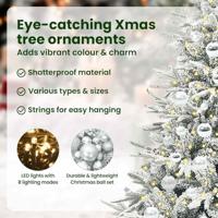 VidaXL Artificial pre-lit kerstboom met ballenset groen 180 cm - thumbnail