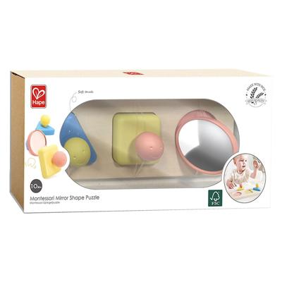Hape montessori spiegel vormenpuzzel hout