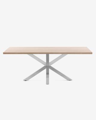 Kave Home Eettafel 'Argo' Melamine, 180 x 100cm, kleur Naturel