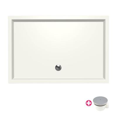 Douchebak Xenz Mariana | 120x80x4 cm | Incl.Afvoersifon-Chroom | Acryl | Rechthoekig | Wit mat Douchebak Xenz Mariana | 120x80x4 cm | Incl.Afvoersifon-Chroom | Acryl | Rechthoekig | Wit mat