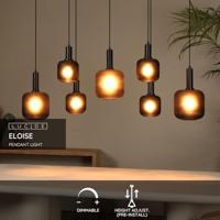 Lucide ELOISE - Hanglamp - 7xE27 - Zwart - thumbnail