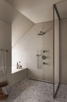 Hotbath Buddy - Inbouw Regendoucheset - Geborsteld Nikkel - Thermostatisch - Wandarm 35 cm - Hoofddouche 200 mm - Staafhanddouche - Waterbesparend - V02 - thumbnail