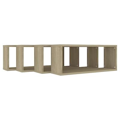 VidaXL Wandschappen kubus 4 st 60x15x23 cm bewerkt hout sonoma eiken