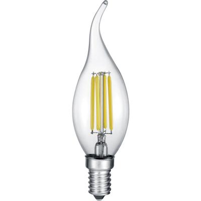 LED Kaarslamp Filament 4W E14 Warm Wit Dimbaar Transparent Glas