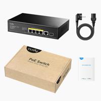Cudy GS1005PTS1 Gigabit PoE+ Switch met 5 poorten, PoE/PoE+, 120 Watt PoE budget, maximaal 60 watt, één poort, 4 PoE-poorten, 1 RJ45 uplinkpoort, 1 SFP, 802.3 at/af, VLAN, 250 meter verlenging - thumbnail