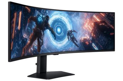 Samsung PC-monitor Odyssey G91F 49 inch 144 Hz, 1 ms, gebogen VA-paneel 1000R, DWQHD: 5120 x 1440, 2500:1, AMD FreeSync Premium Pro, Auto Source Switch +, verstelbare standaard, DisplayPort, HDMI