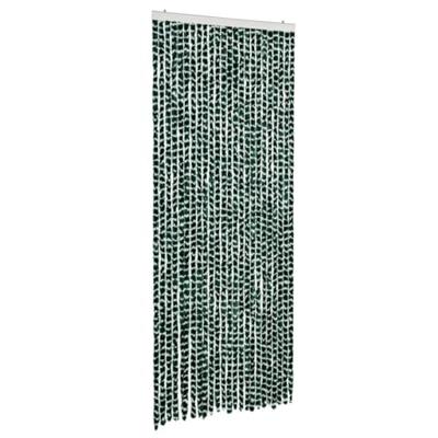 VidaXL Vliegengordijn 100x230 cm chenille groen en wit
