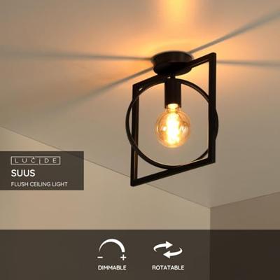 Lucide SUUS - Plafonnière - 1xE27 - Zwart