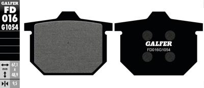 GALFER remblokken "fd016" brake pad fd016 g1054 organic