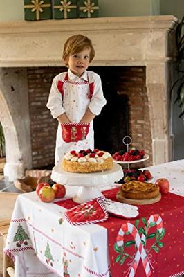 Clayre & Eef Tafelloper Kerst 50x140 cm Wit Rood Katoen Rechthoek Clayre & Eef Tafelloper Kerst 50x140 cm Wit Rood Katoen Rechthoek