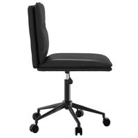 Eetkamerstoelen 2 st kunstleer zwart - thumbnail