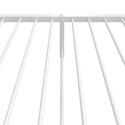 Bedframe met hoofd- en voeteneinde metaal wit 90x200 cm