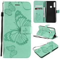 Gedrukt afdrukken Butterfly patroon horizontale Flip PU lederen draagtas met houder & kaartsleuven & portemonnee & Lanyard voor Huawei P Smart Z/Y9 Pr - thumbnail