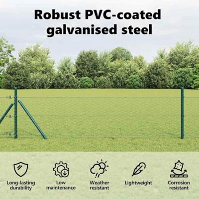 VidaXL Hexagon hek groen 0,8 x 25 m pvc