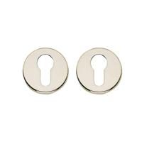 Intersteel rozetten met profielcilindergat verdekt 49x7mm - nikkel glans - thumbnail