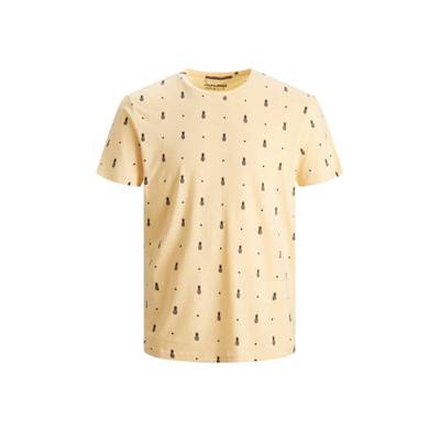JACK & JONES ORIGINALS T-shirt met all over print lichtgeel