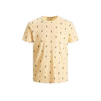 JACK & JONES ORIGINALS T-shirt met all over print lichtgeel - thumbnail