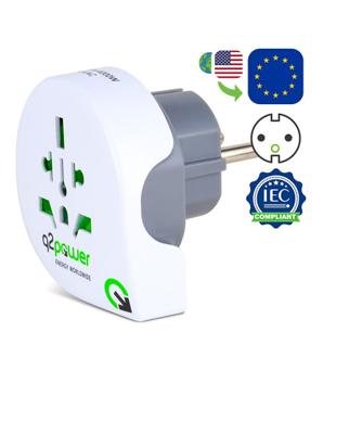 Q2 Power 1.100110 Reisadapter Wereld-naar-europa Usb Geaard