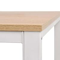 VidaXL Schrijftafel 120x60x75 cm eikenkleur en wit - thumbnail