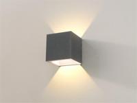 Wandlamp Artdelight Cube 2 Lichts LED 2700K Dimbaar Grafiet - thumbnail