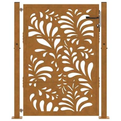Poort met golfontwerp 100x125 cm weervast staal