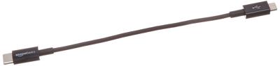 Amazon Basics USB-C to Micro USB 2.0 Cable for Smartphone- 15.2 cm, Black