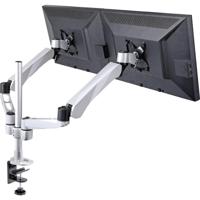 SpeaKa Professional SP-3947568 Flex Monitor-tafelbeugel 25,4 cm (10) - 68,6 cm (27) Zwart, Zilver In hoogte verstelbaar, Kantelbaar, Zwenkbaar, Roteerbaar - thumbnail
