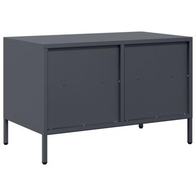 Tv-meubel 202x39x43,5 cm koudgewalst staal antracietkleurig