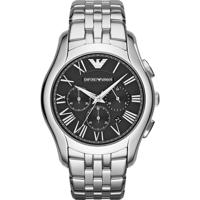 Emporio Armani Heren Armani AR1786 44 mm zilveren stalen armband en kast mineraal horloge - thumbnail
