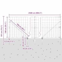 Weidehekwerk Zilver 25 x 1.4 m Gegalvaniseerd staal - thumbnail