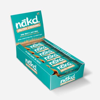 Nakd Salted Caramel, reep van 35 g, pak van 18 stuks