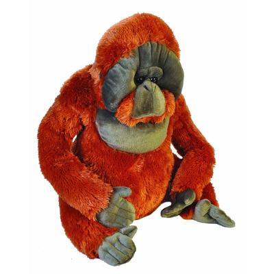 Wild Republic knuffel orang-oetan junior 76 cm pluche oranje/grijs