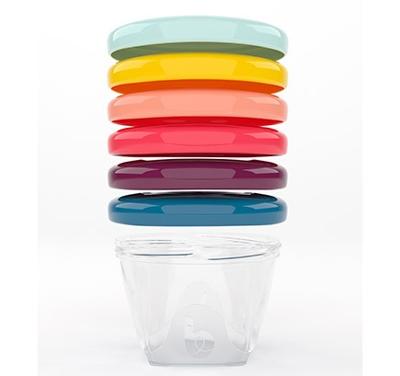 Set van 6 hermetisch afsluitbare bakjes 180 ml BABYMOOV Babydol set van 6 Set van 6 hermetisch afsluitbare bakjes 180 ml BABYMOOV Babydol set van 6