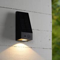 Lucide IRWIN - Wandlamp - Zonne-energie - LED Dimb. - 1x2W 3000K - IP54 - Beweging & dag/nacht sensor - Zwart - thumbnail