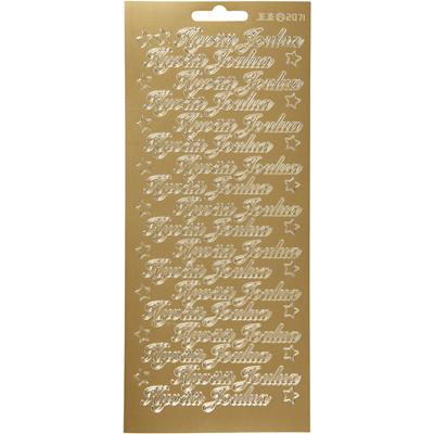 Creativ Company Stickers, hyvää joulua, vel 10x23 cm, goud, 1 vel