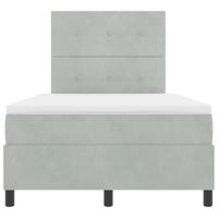 Boxspringbed met matras fluweel lichtgrijs Small Double - thumbnail