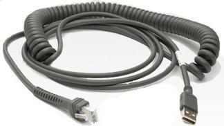 ZEBRA USB-kabel - USB (M) naar USB (M) - 4.6 m - opgerold - voor ZEBRA USB-kabel - USB (M) naar USB (M) - 4.6 m - opgerold - voor