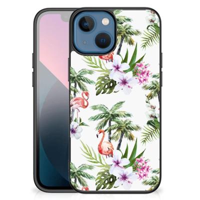 Apple iPhone 13 mini Dierenprint Telefoonhoesje Flamingo Palms Apple iPhone 13 mini Dierenprint Telefoonhoesje Flamingo Palms