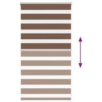 VidaXL Zebra rolgordijn 75x100 cm stofbreedte 70,9 cm polyester bruin - thumbnail