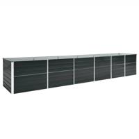 VidaXL Plantenbak verhoogd 480x80x77 cm gegalvaniseerd staal antraciet - thumbnail