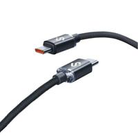 SUBBLIM USB-C naar USB-C kabel, 60 W, 2 m, gevlochten nylon, zwart, PD-snel opladen, overdracht 480 Mbit/s - thumbnail
