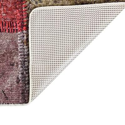 Vloerkleed wasbaar anti-slip patchwork 80x150 cm meerkleurig - thumbnail