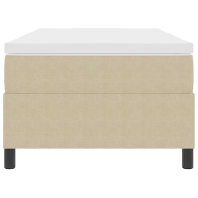 Boxspringbed met Matras in Lichtgroen Grijs, 100 x 200 cm, van corduroy stof.