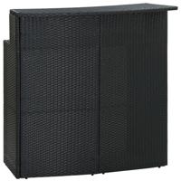 Tuinbartafel 120x55x110 cm poly rattan zwart - thumbnail