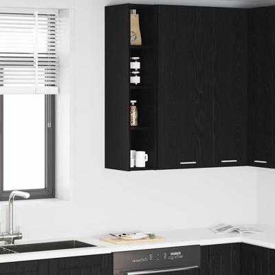 Hangkast Riga Zwart Eiken 20 x 29,5 x 100 cm Bewerkt hout Hangkast Riga Zwart Eiken 20 x 29,5 x 100 cm Bewerkt hout