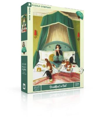 New York Puzzle Company Ontbijt op Bed - 500 stukjes
