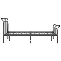 Bedframe metaal zwart 120x200 cm - thumbnail