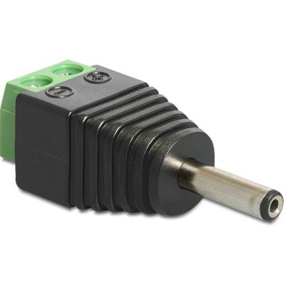Delock 65434 DC (stroom) Adapter [1x DC-bus 3,5 - 1x 2-polig] Zwart, Groen, Zilver